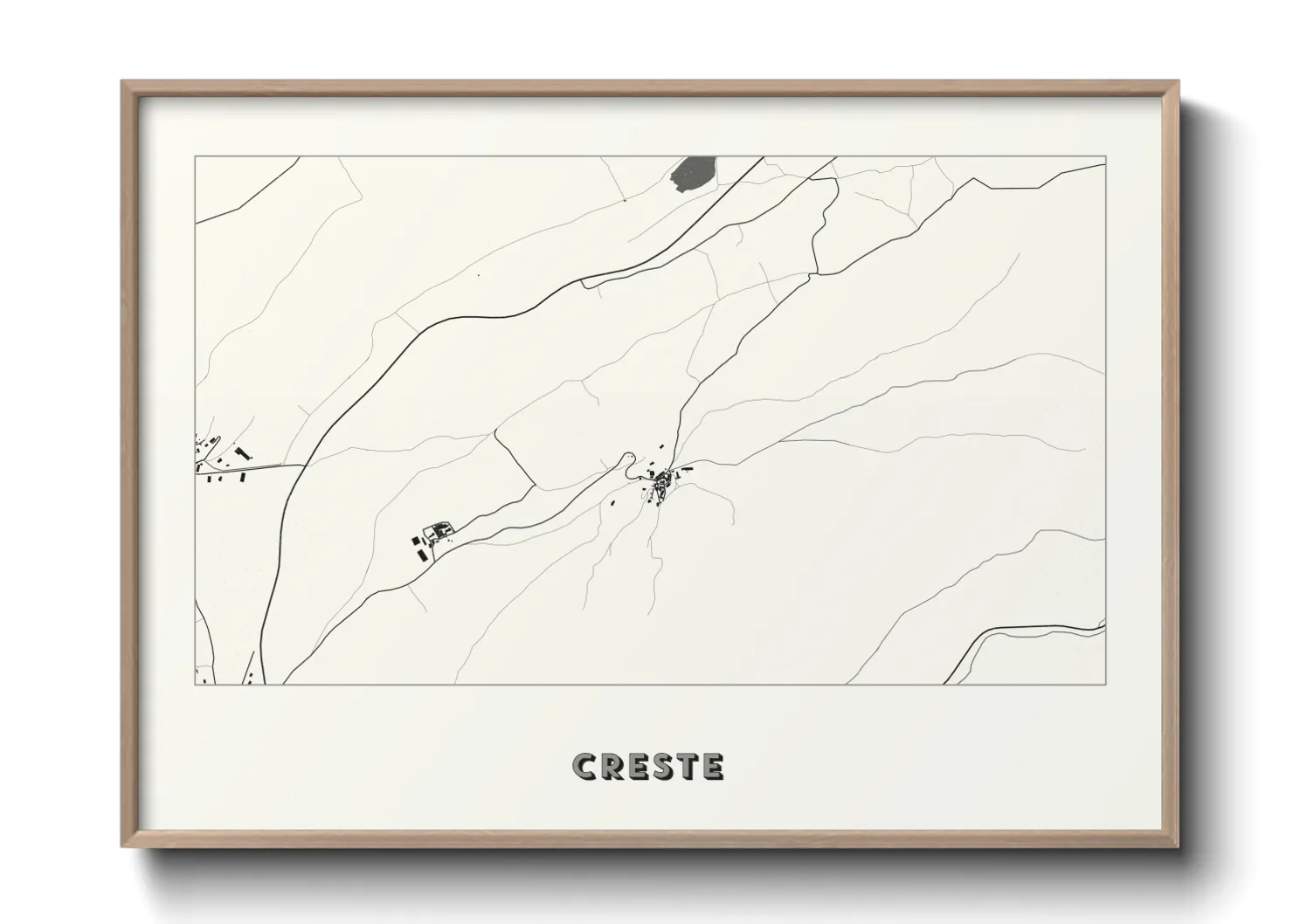 Une affiche de carte sur Creste