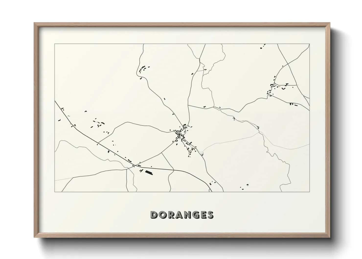 Une affiche de carte sur Doranges