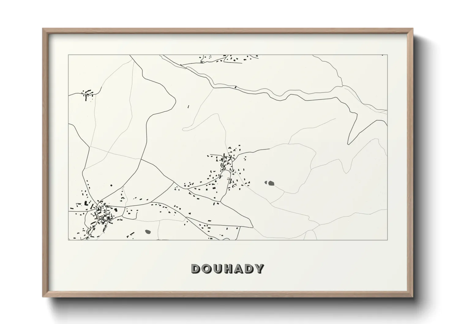 Une affiche de carte sur Douhady