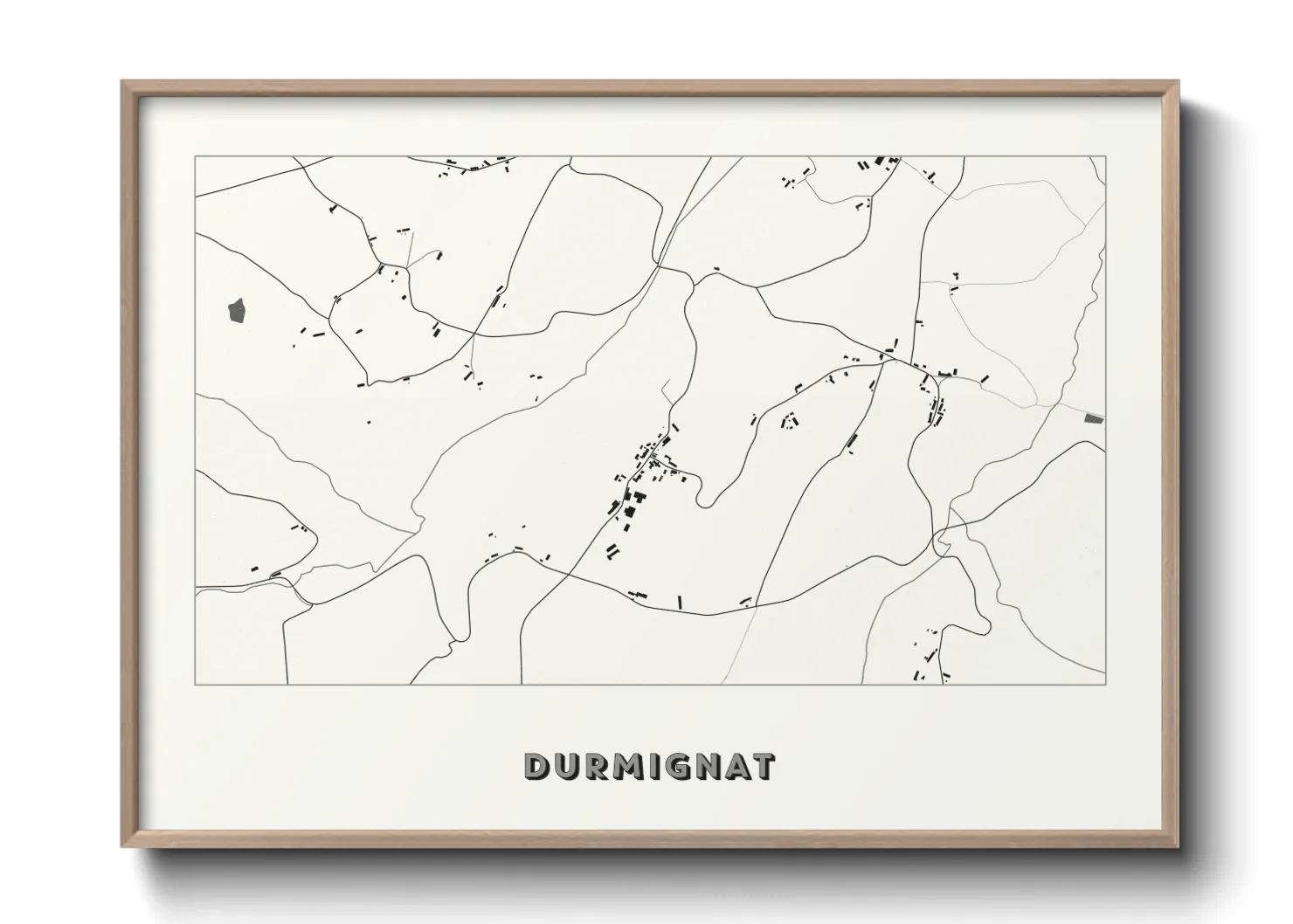 Une affiche de carte sur Durmignat