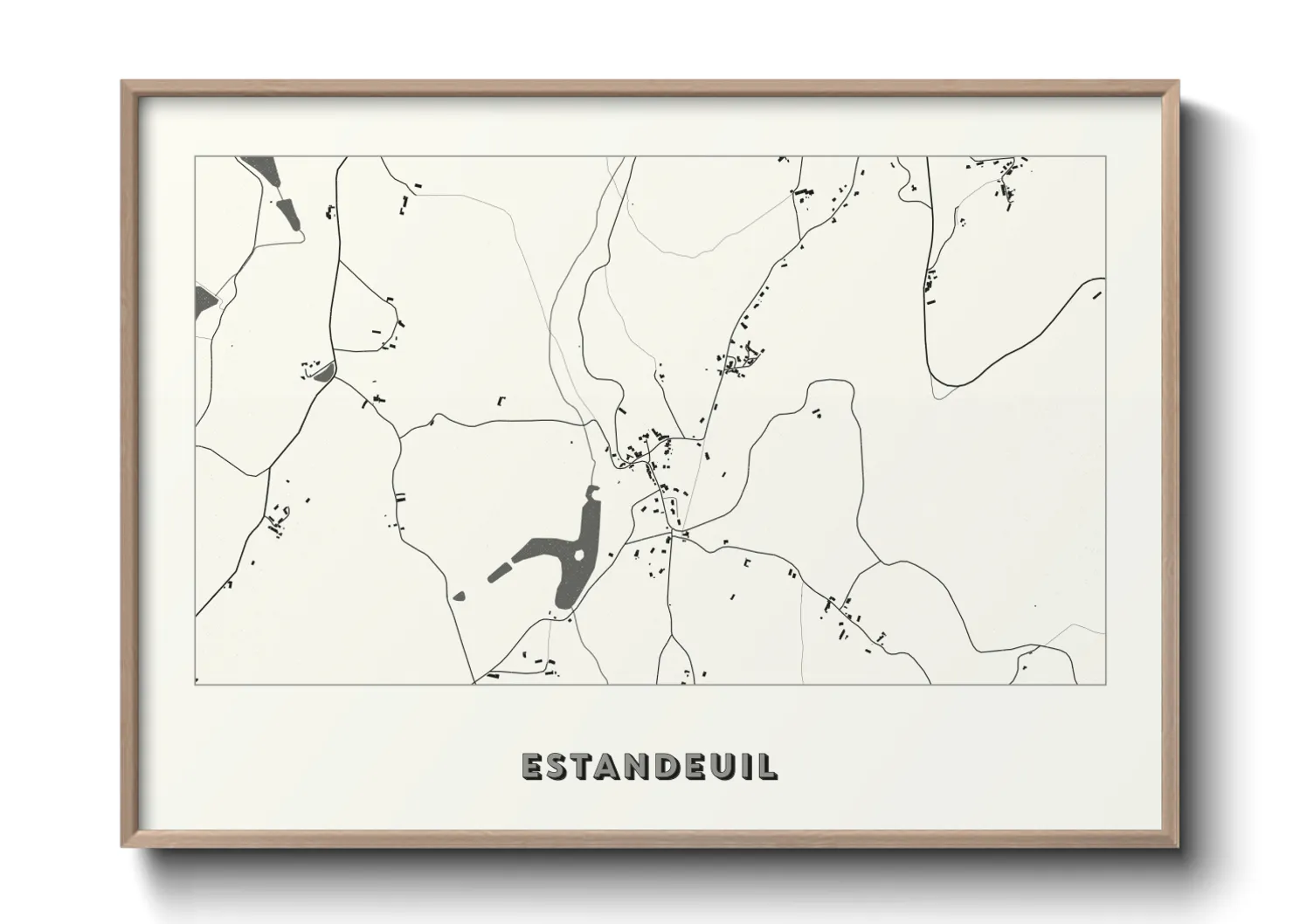 Une affiche de carte sur Estandeuil