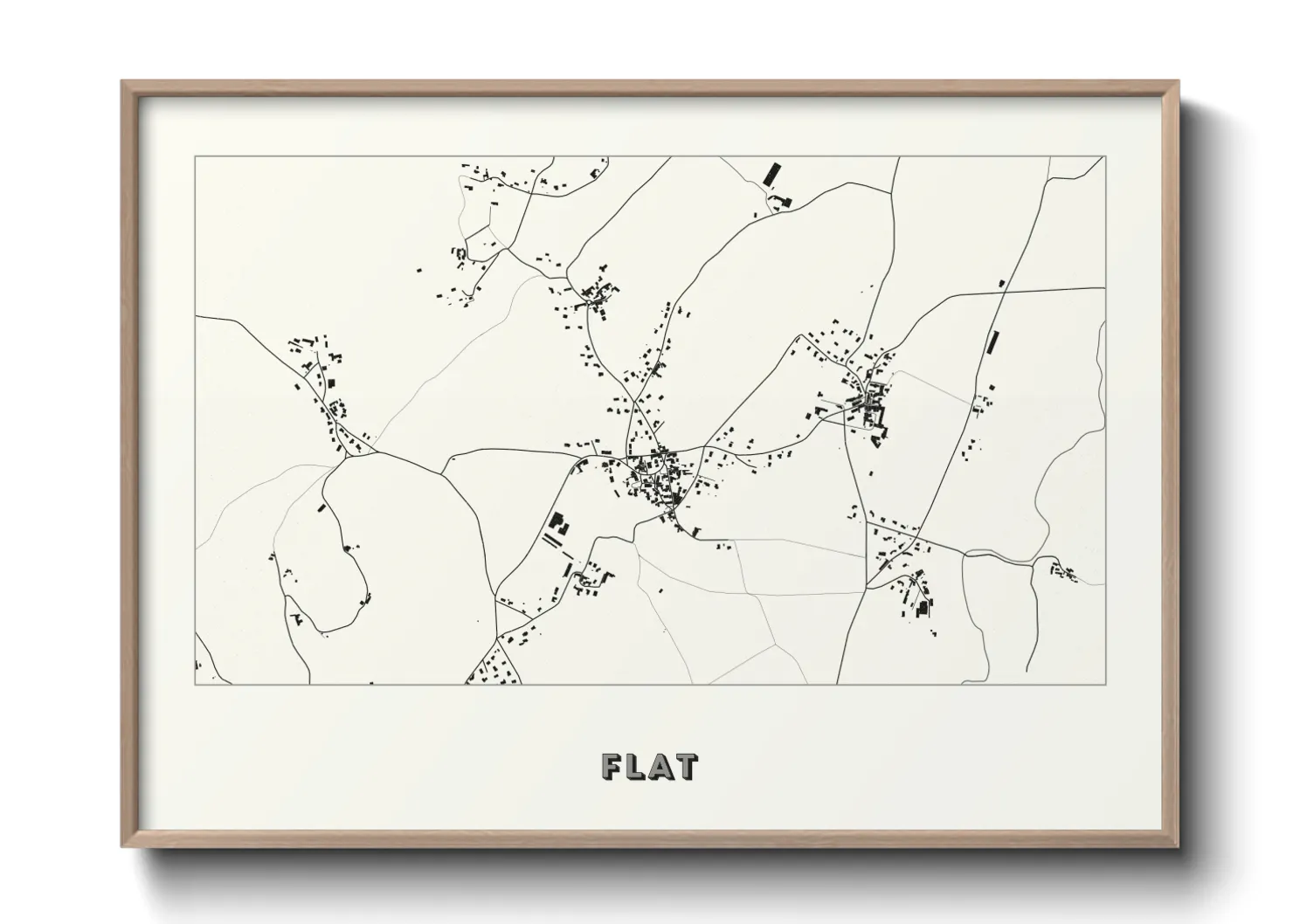 Une affiche de carte sur Flat