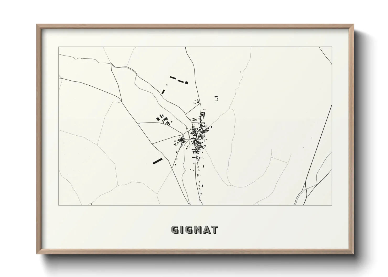 Une affiche de carte sur Gignat