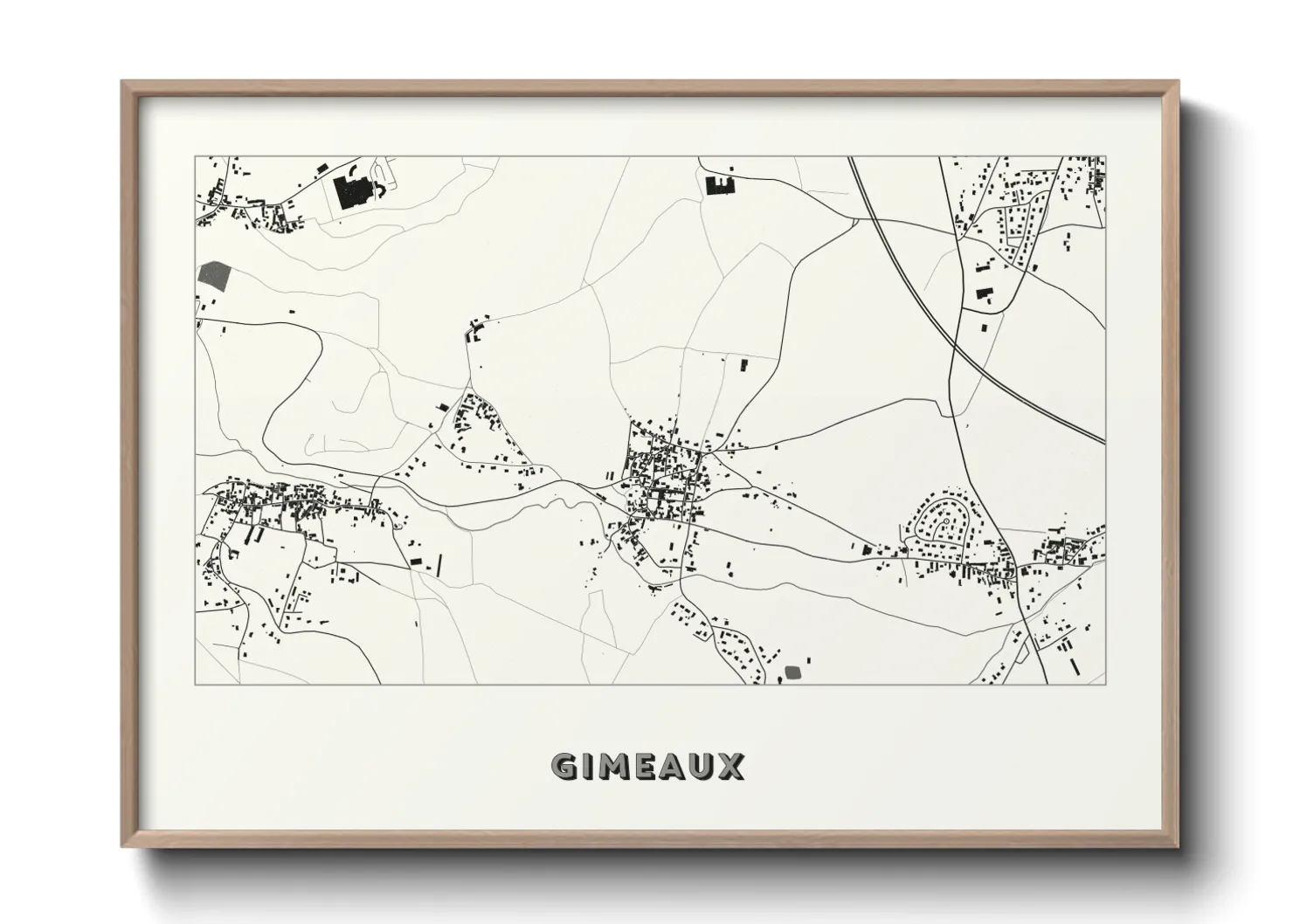 Une affiche de carte sur Gimeaux