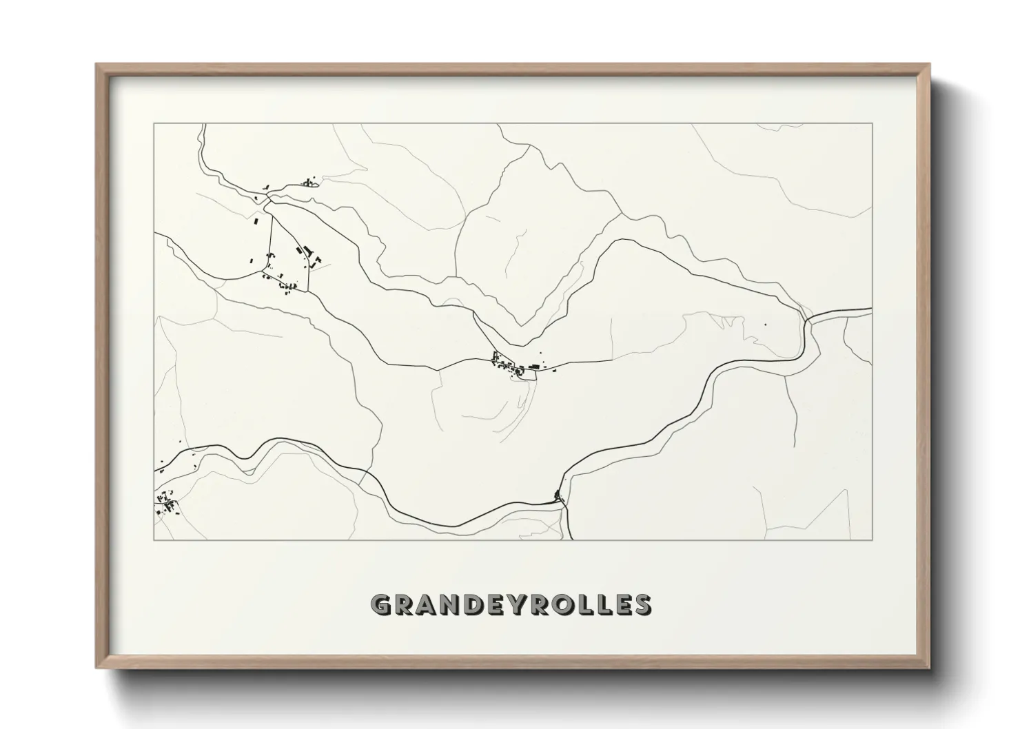 Une affiche de carte sur Grandeyrolles