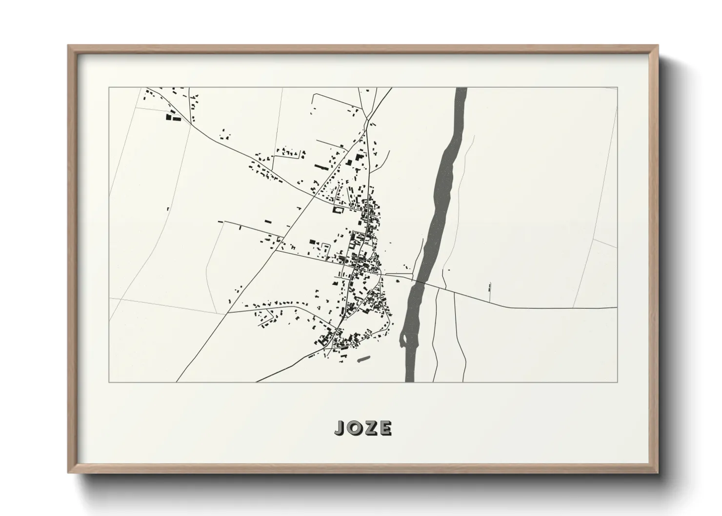 Une affiche de carte sur Joze