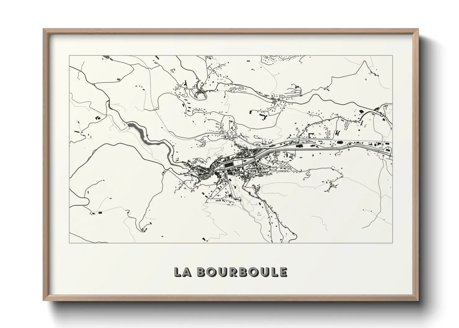 Une affiche de carte sur La Bourboule