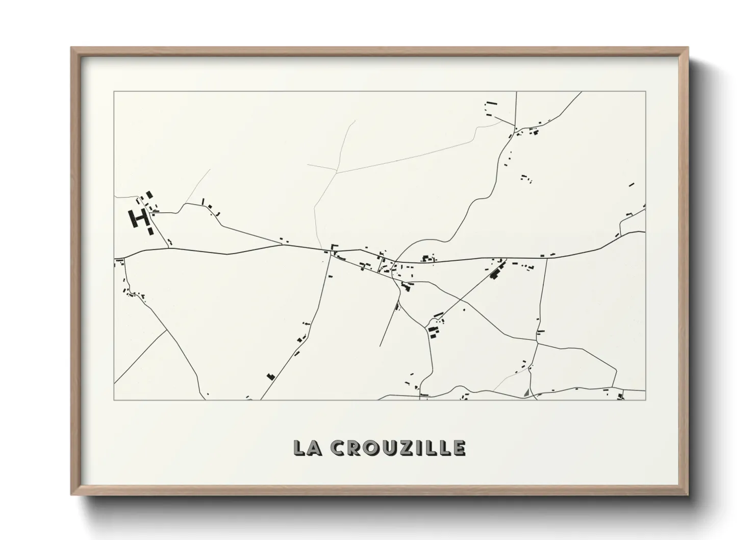 Une affiche de carte sur La Crouzille