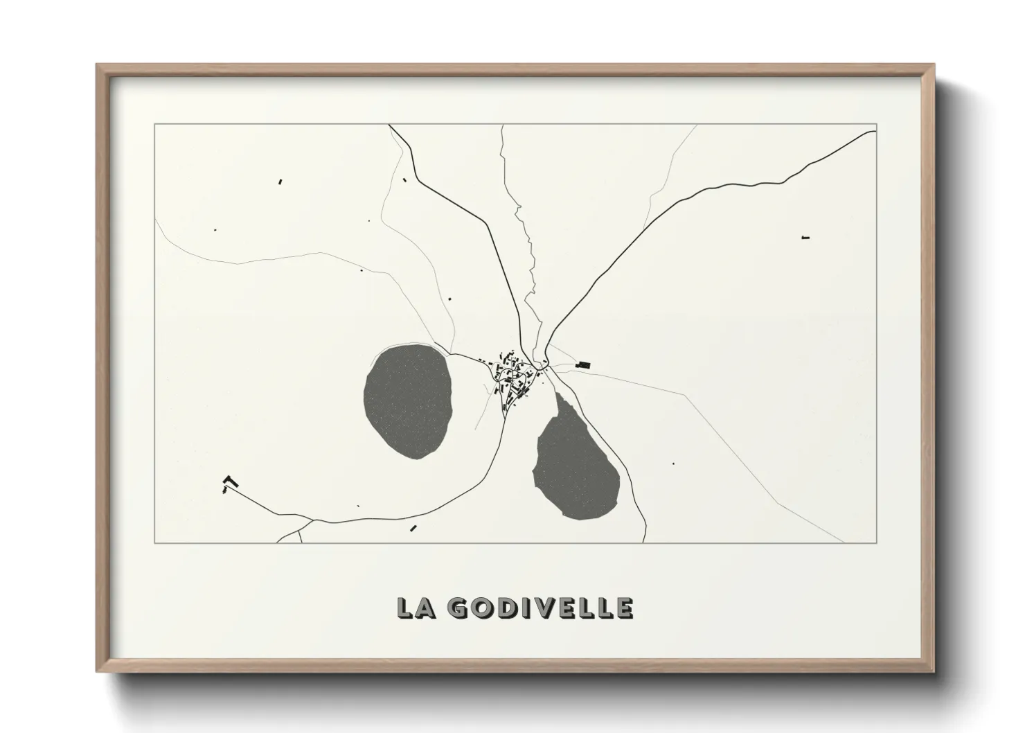 Une affiche de carte sur La Godivelle