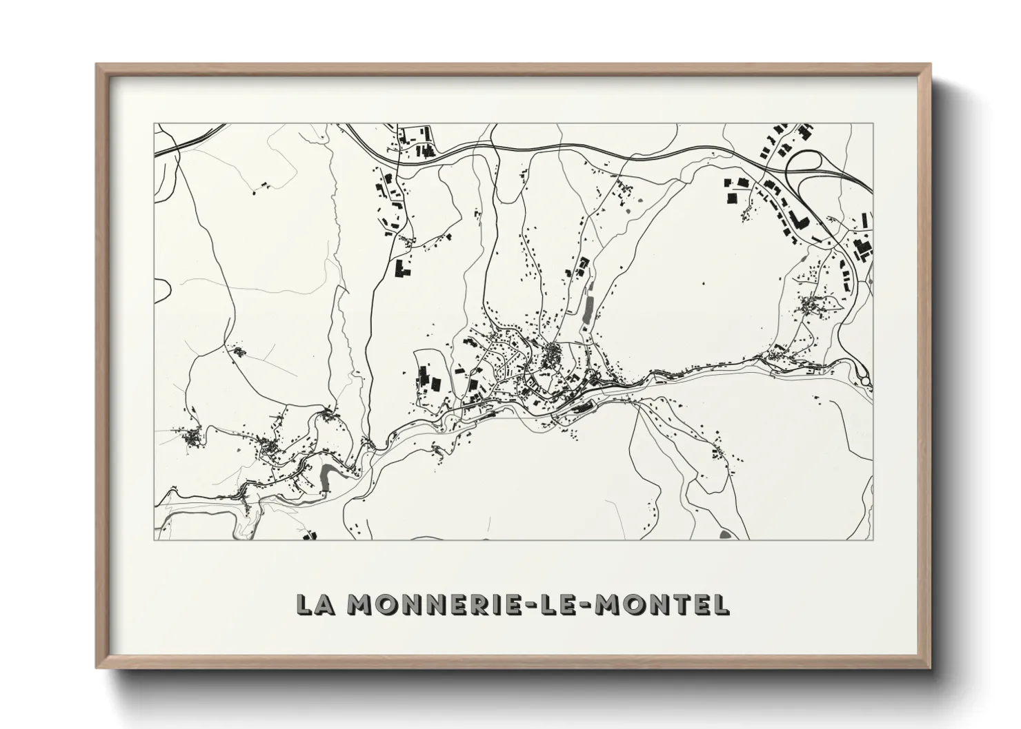 Une affiche de carte sur La Monnerie-le-Montel
