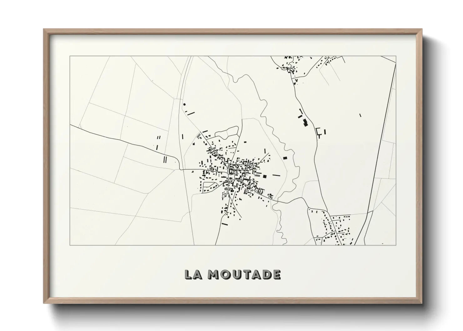 Une affiche de carte sur La Moutade