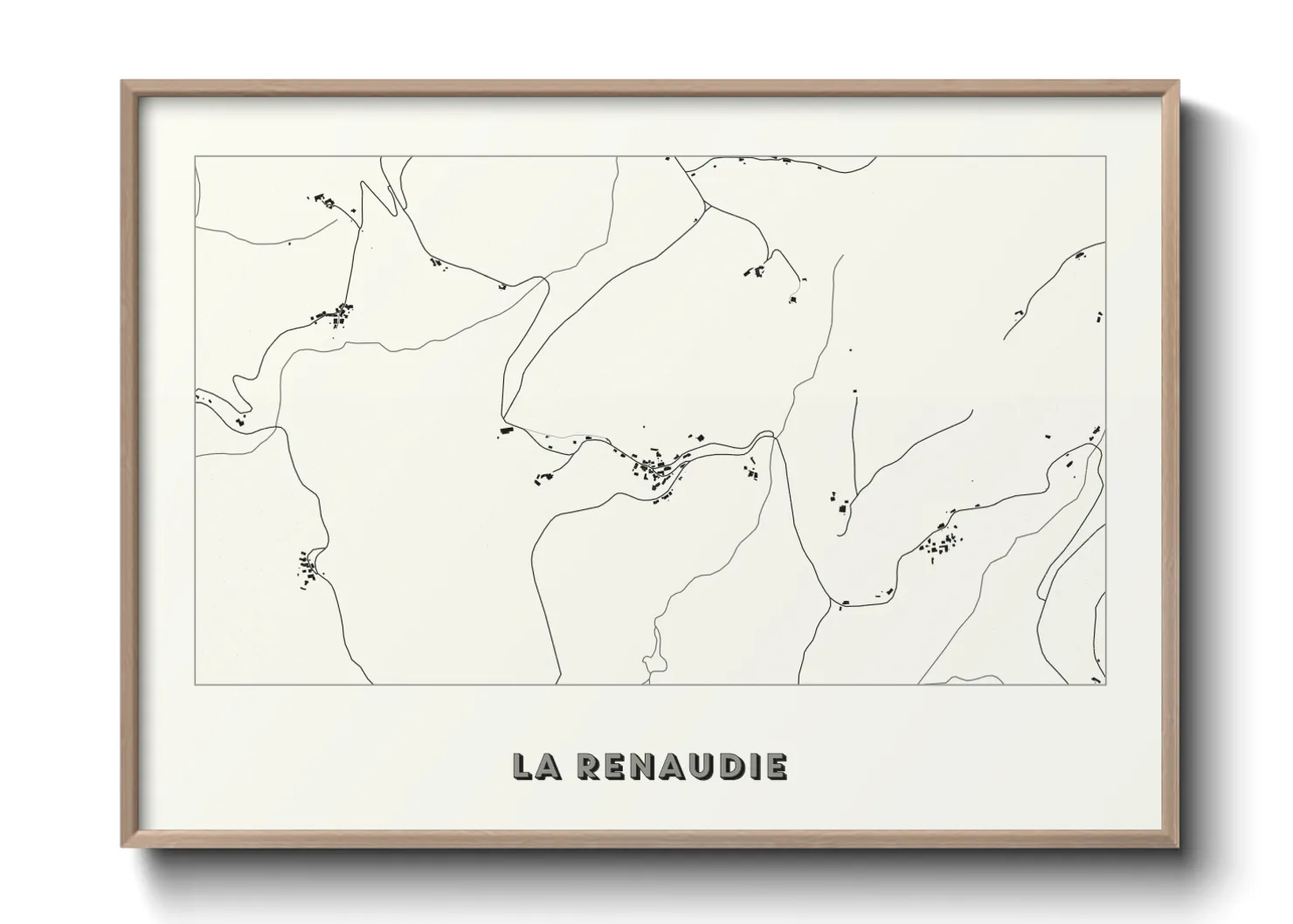 Une affiche de carte sur La Renaudie