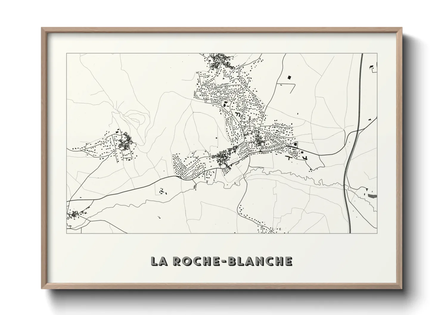 Une affiche de carte sur La Roche-Blanche