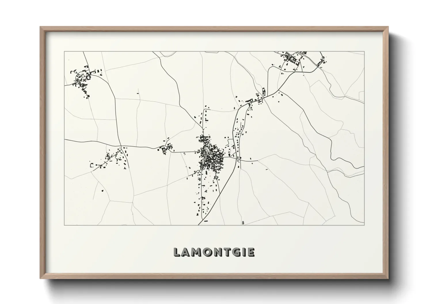 Une affiche de carte sur Lamontgie
