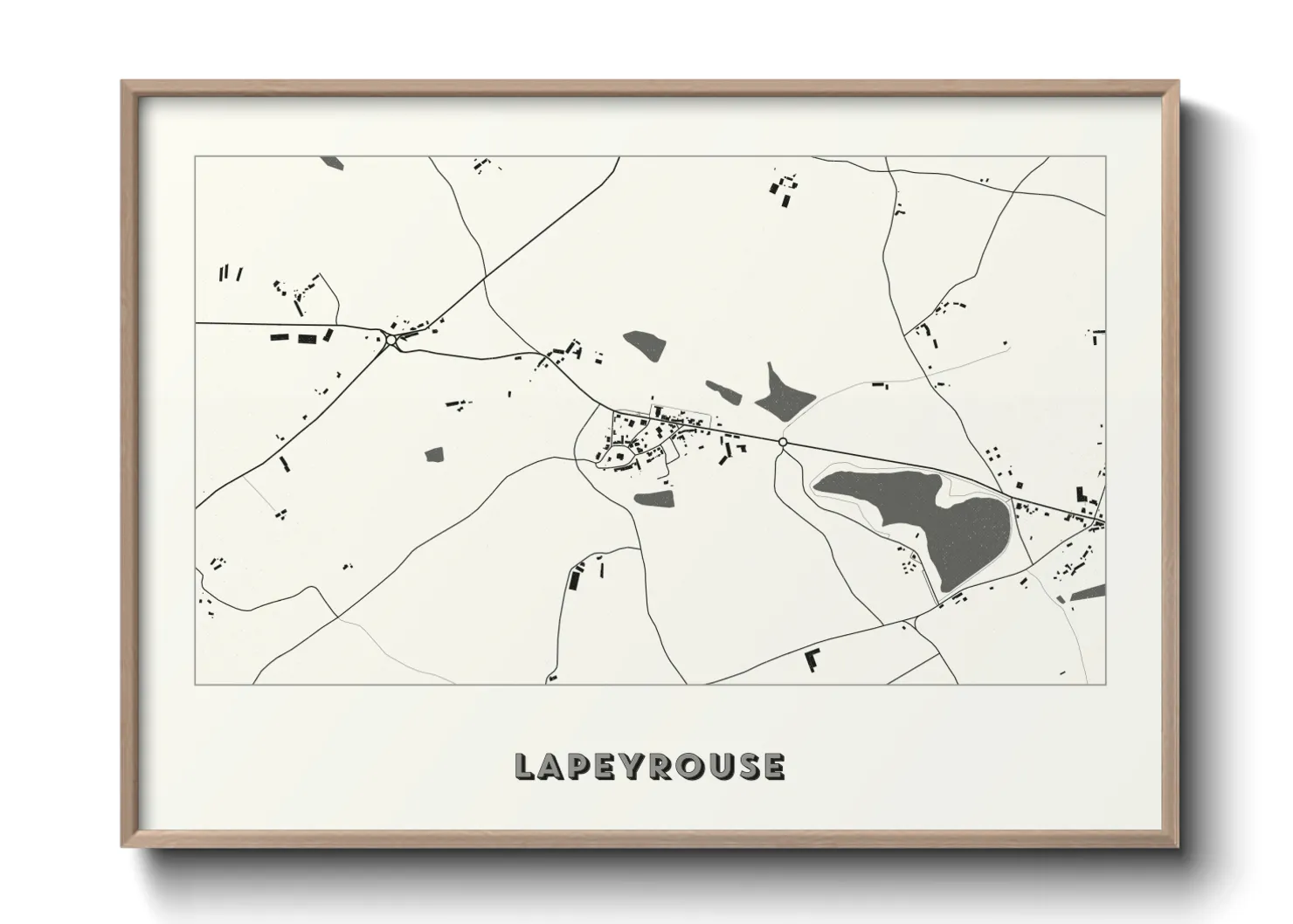 Une affiche de carte sur Lapeyrouse
