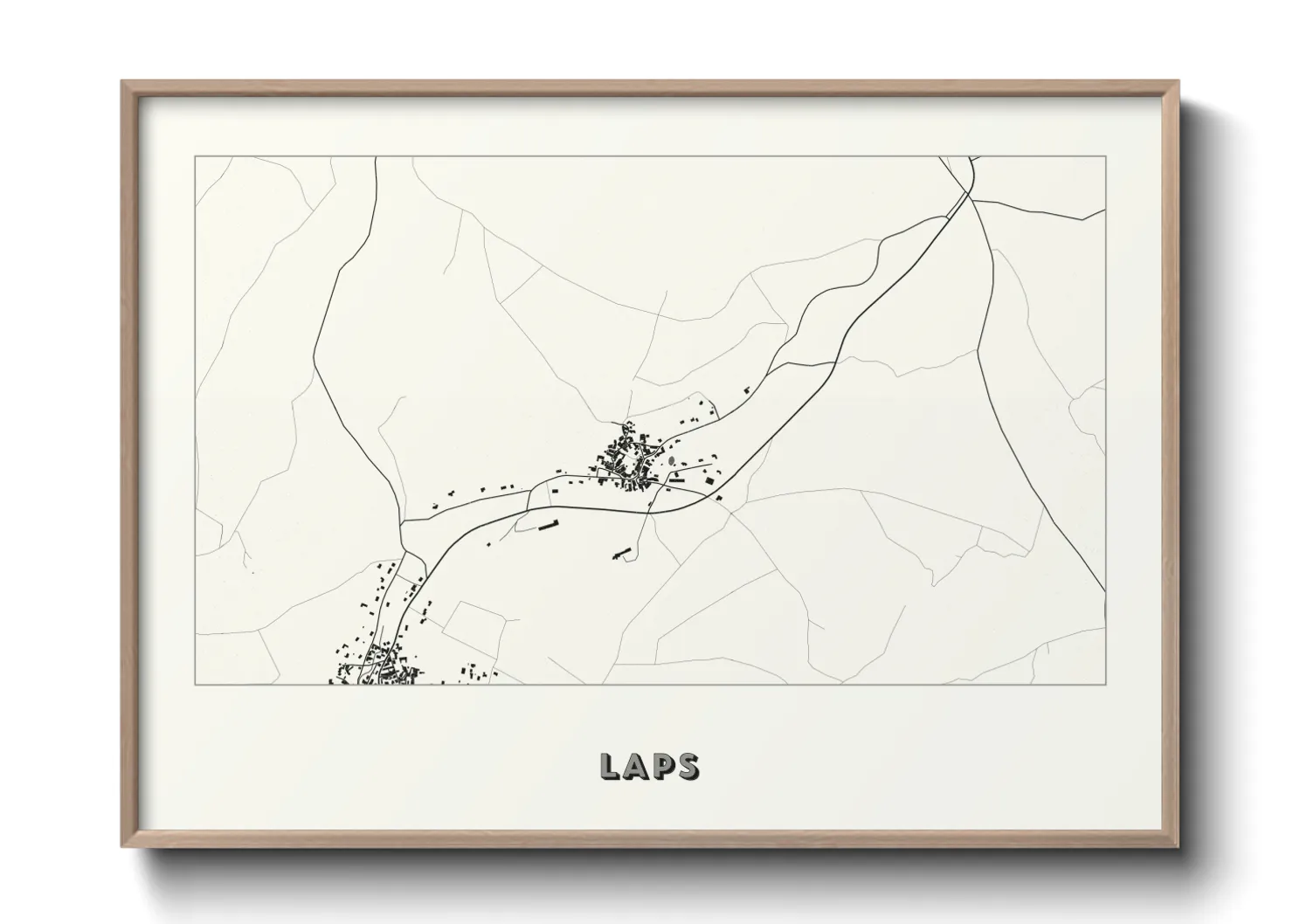 Une affiche de carte sur Laps