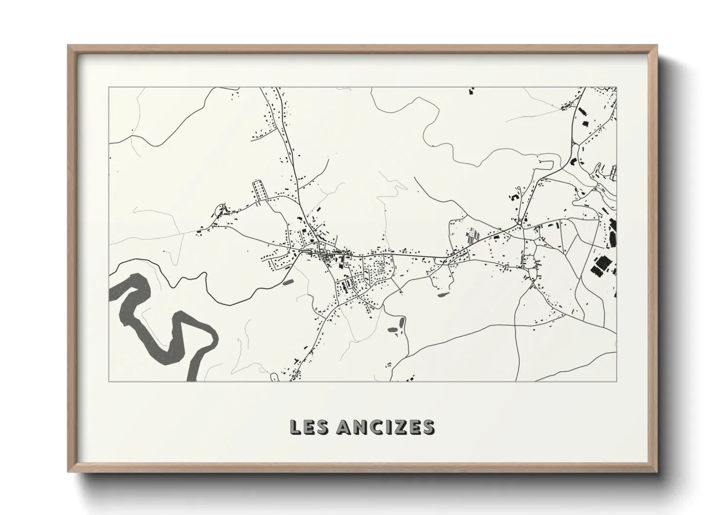 Une affiche de carte sur Les Ancizes