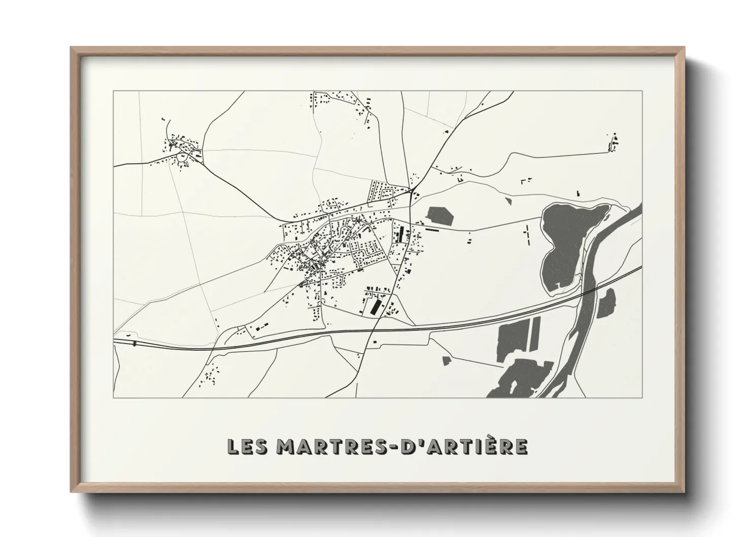 Une affiche de carte sur Les Martres-d'Artière