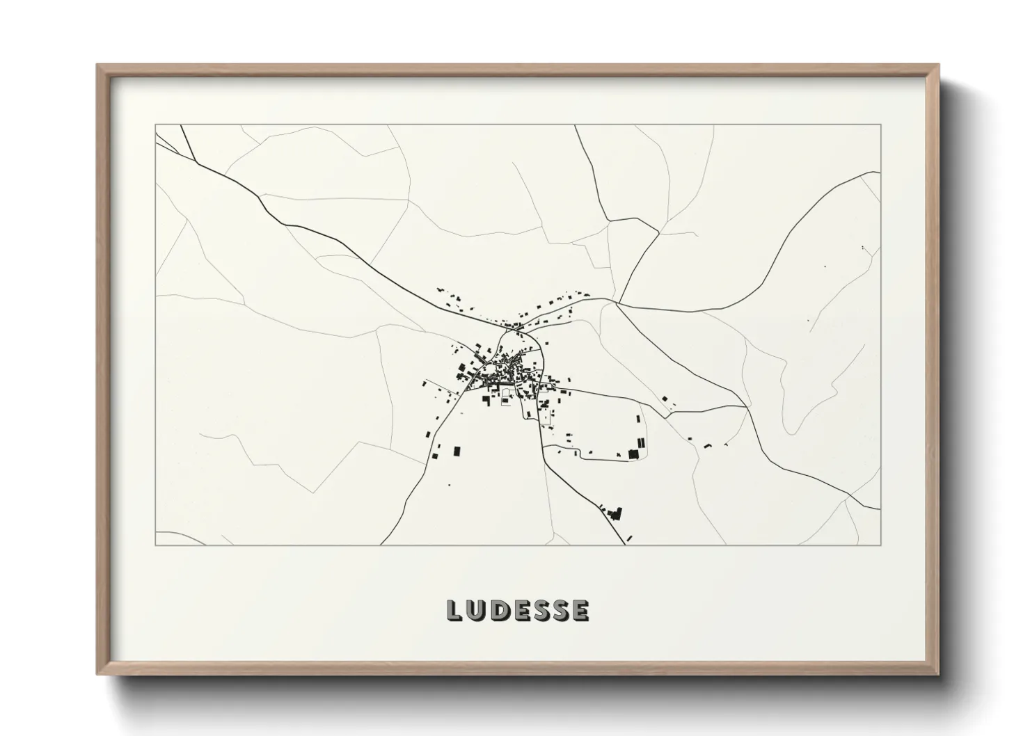 Une affiche de carte sur Ludesse