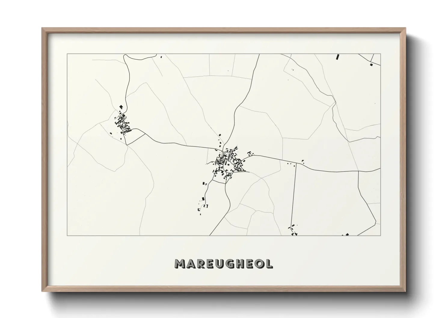 Une affiche de carte sur Mareugheol