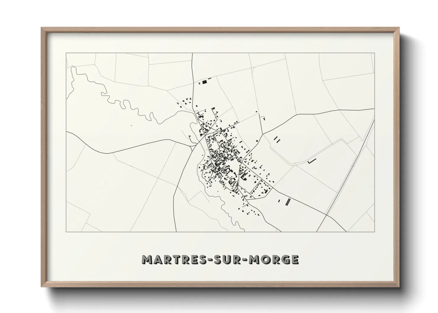 Une affiche de carte sur Martres-sur-Morge