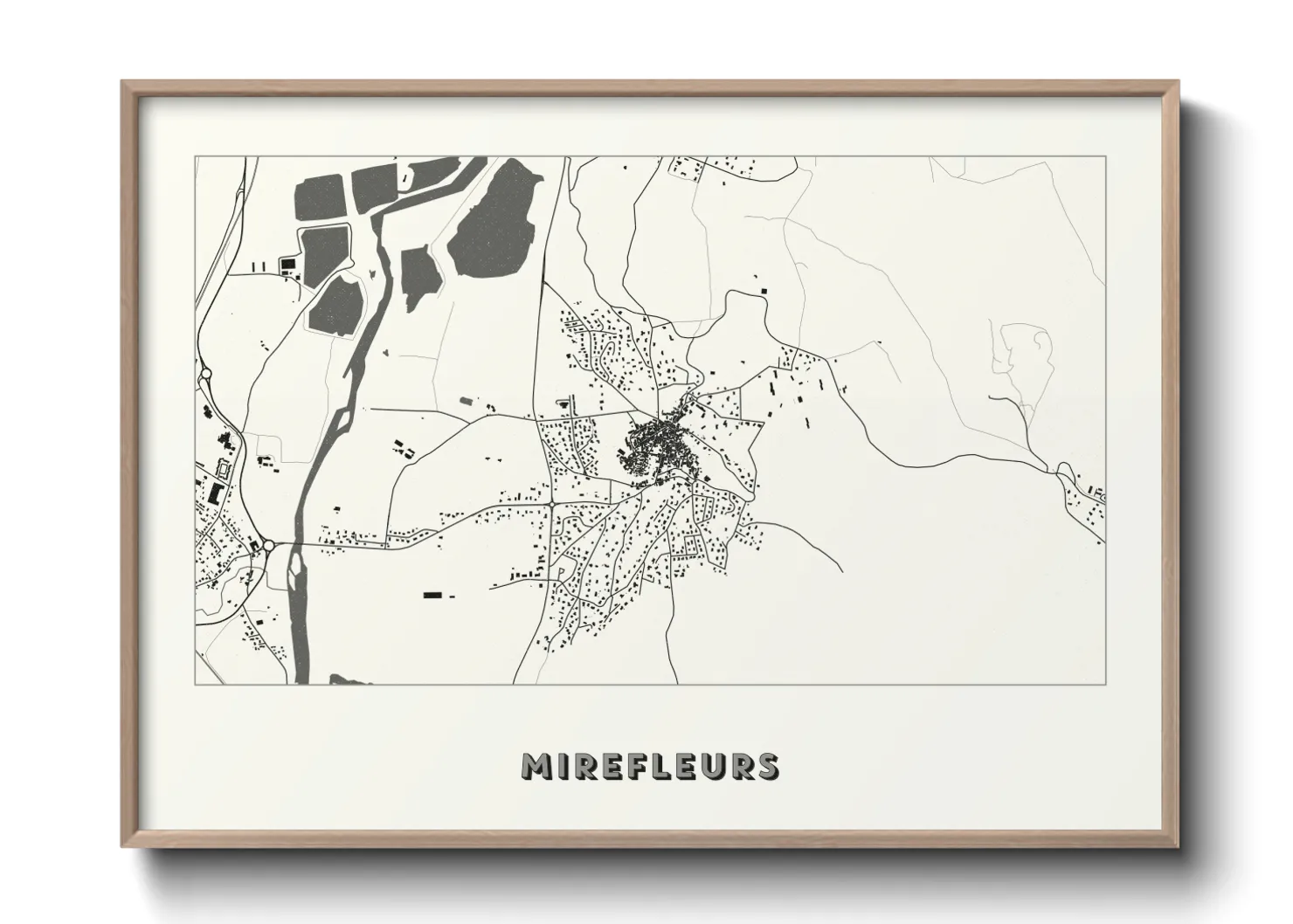Une affiche de carte sur Mirefleurs