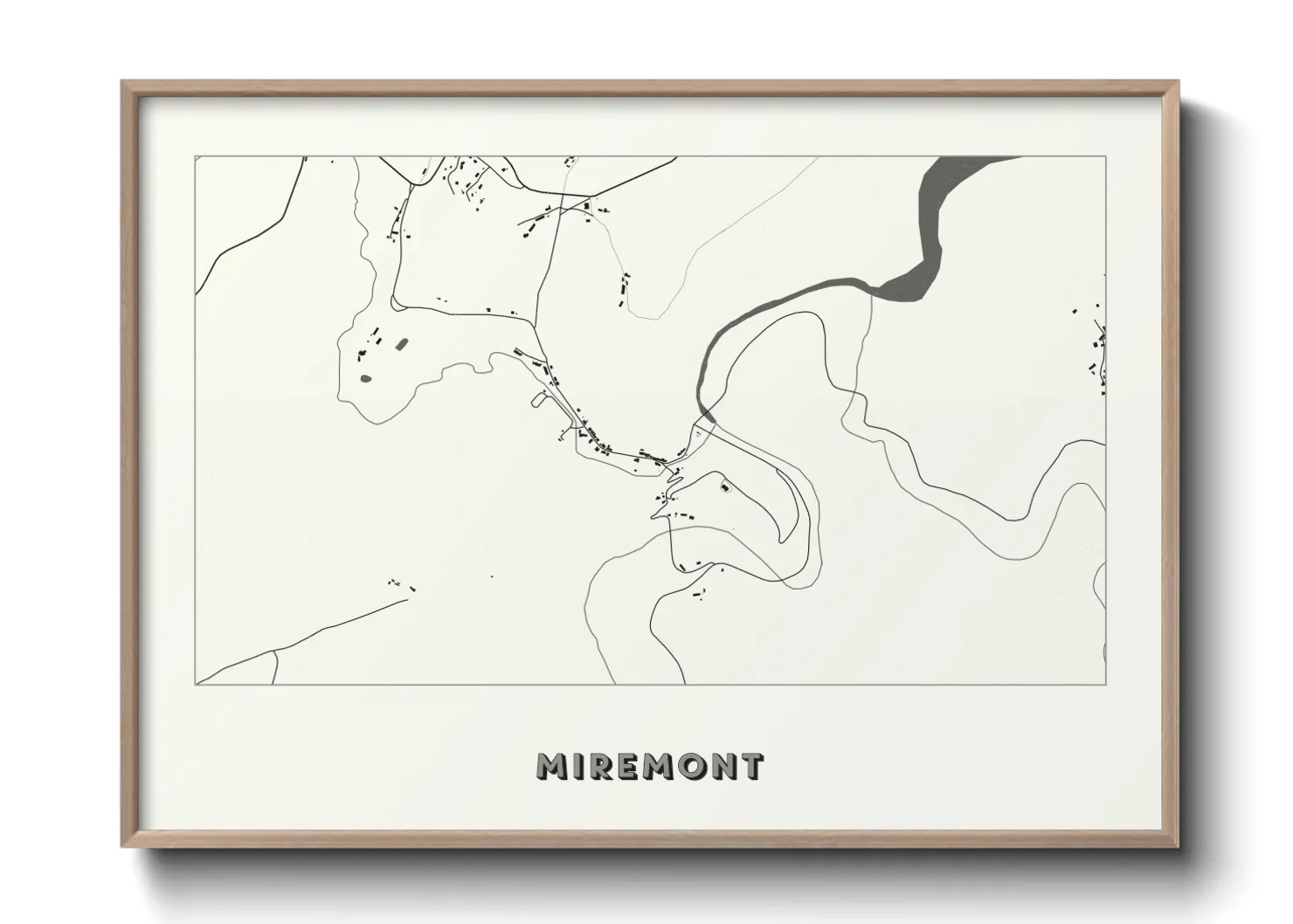 Une affiche de carte sur Miremont
