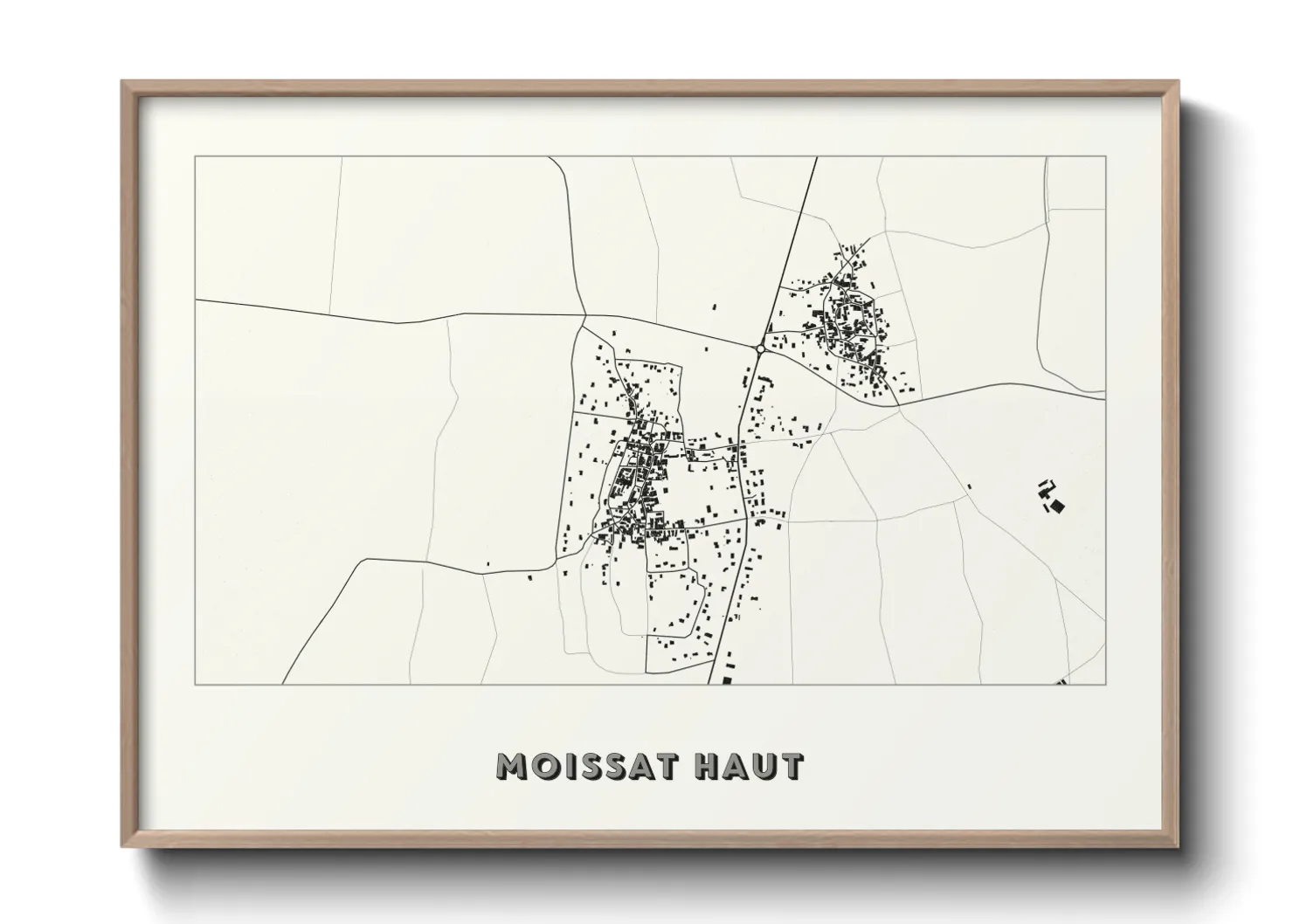 Une affiche de carte sur Moissat Haut