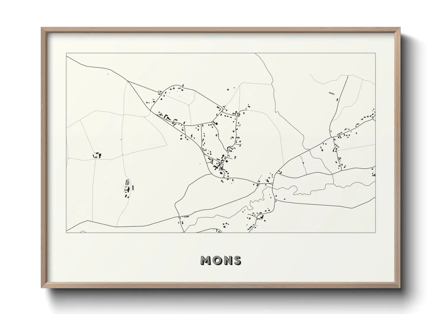 Une affiche de carte sur Mons