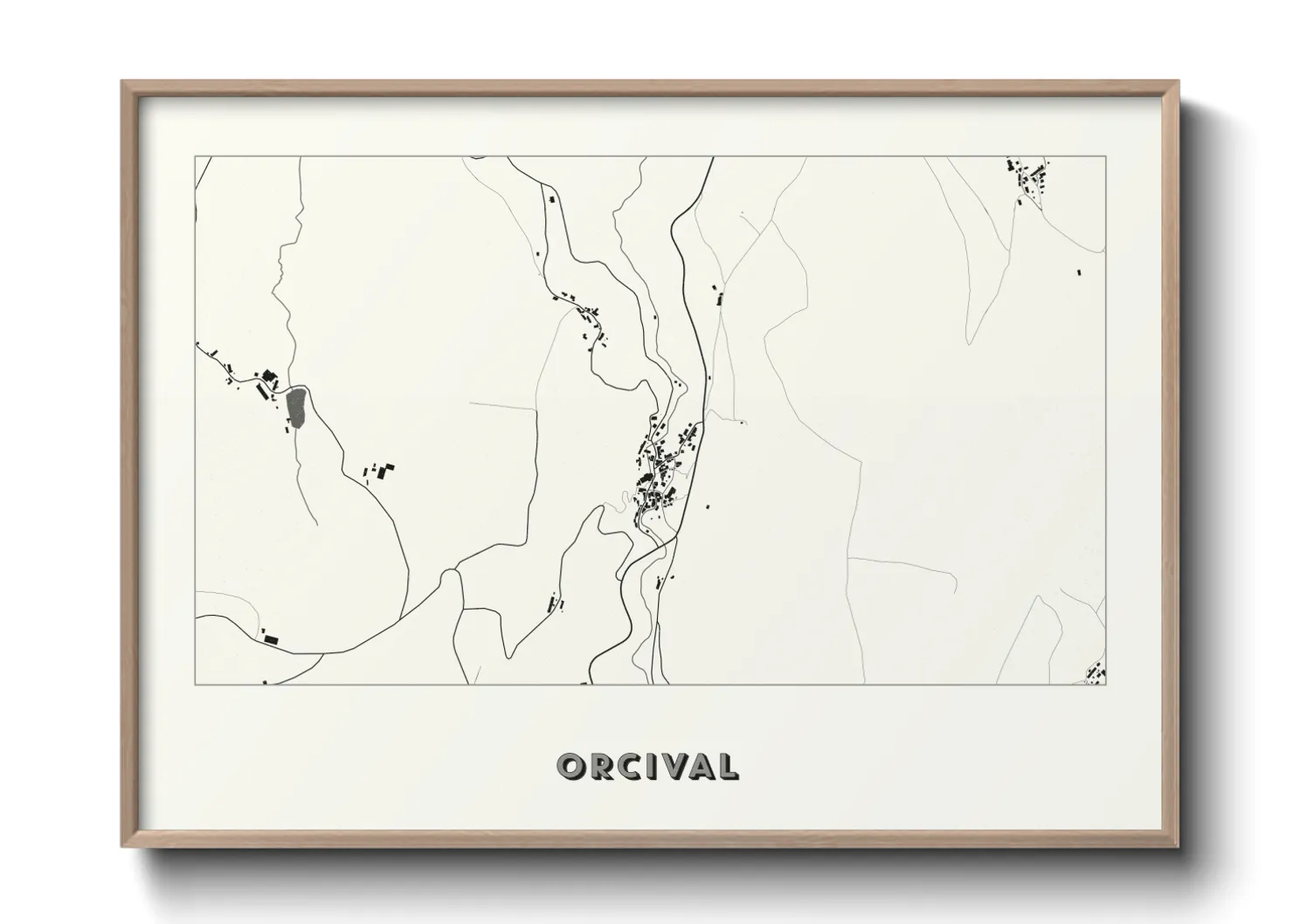 Une affiche de carte sur Orcival
