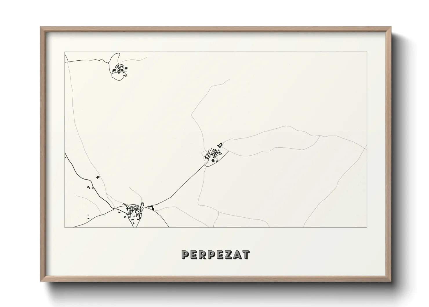 Une affiche de carte sur Perpezat