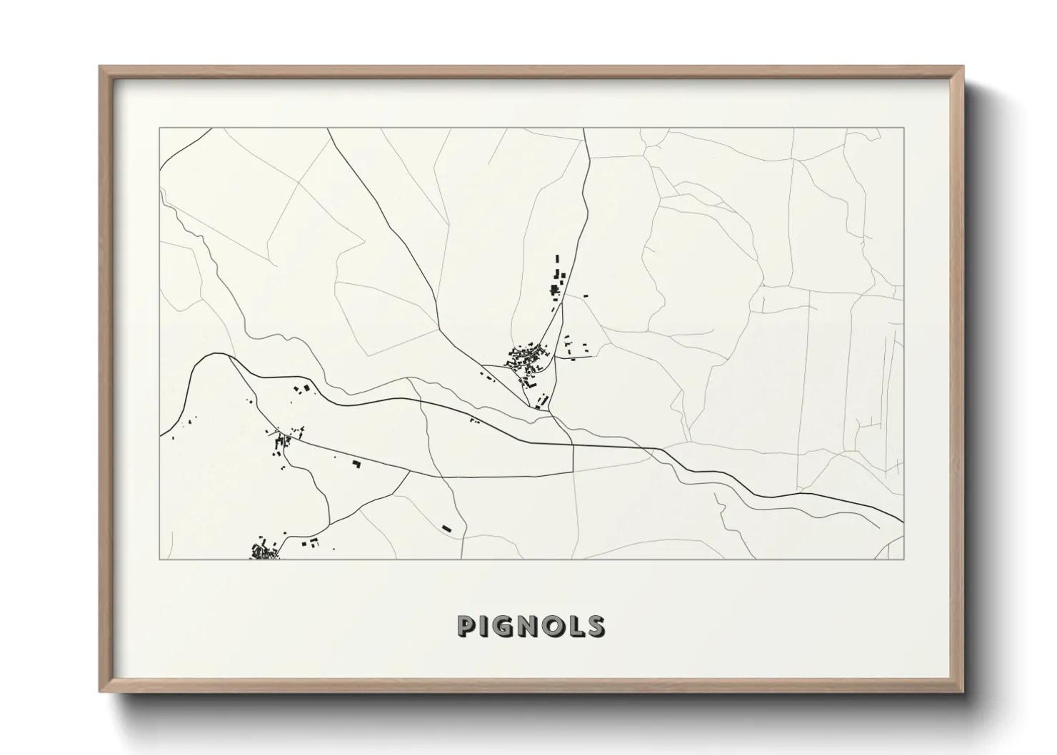Une affiche de carte sur Pignols