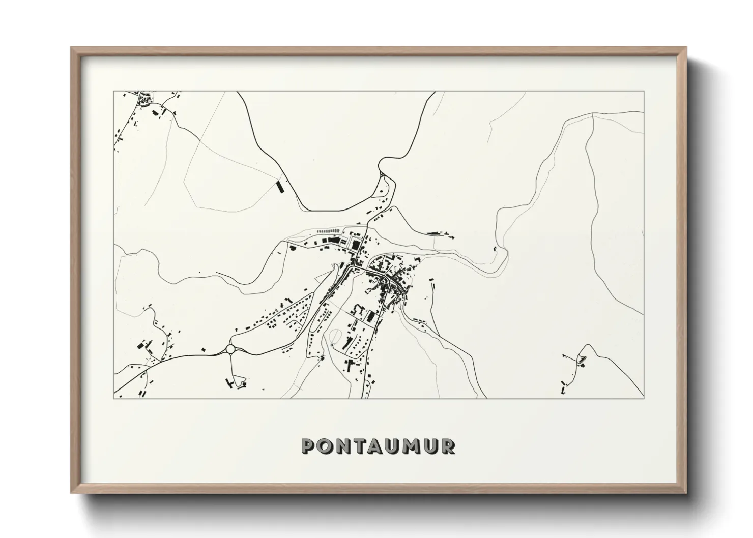 Une affiche de carte sur Pontaumur