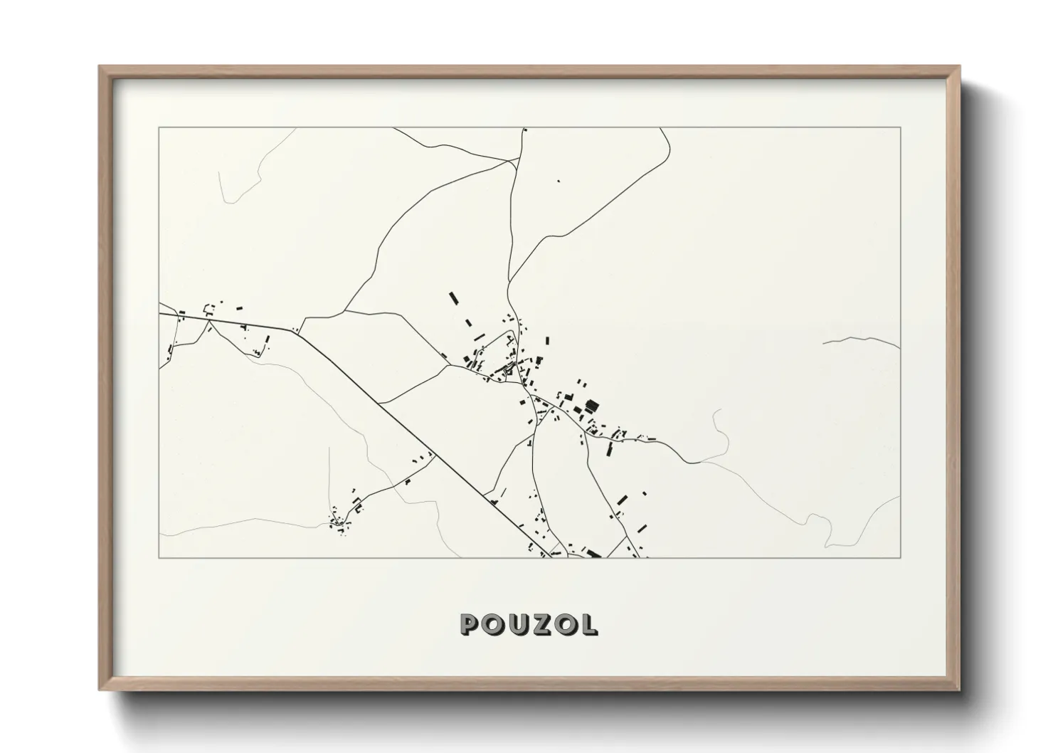 Une affiche de carte sur Pouzol