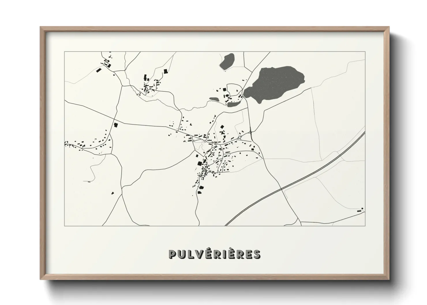 Une affiche de carte sur Pulvérières