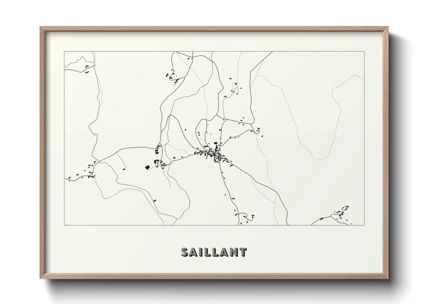 Une affiche de carte sur Saillant