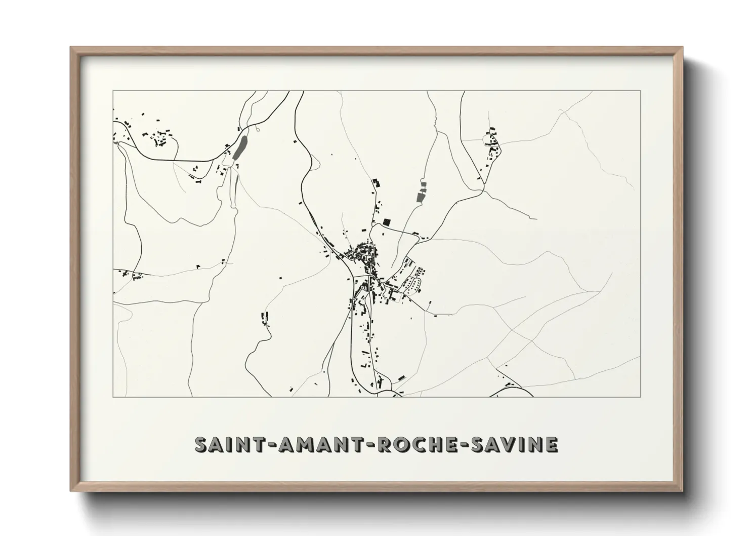 Une affiche de carte sur Saint-Amant-Roche-Savine