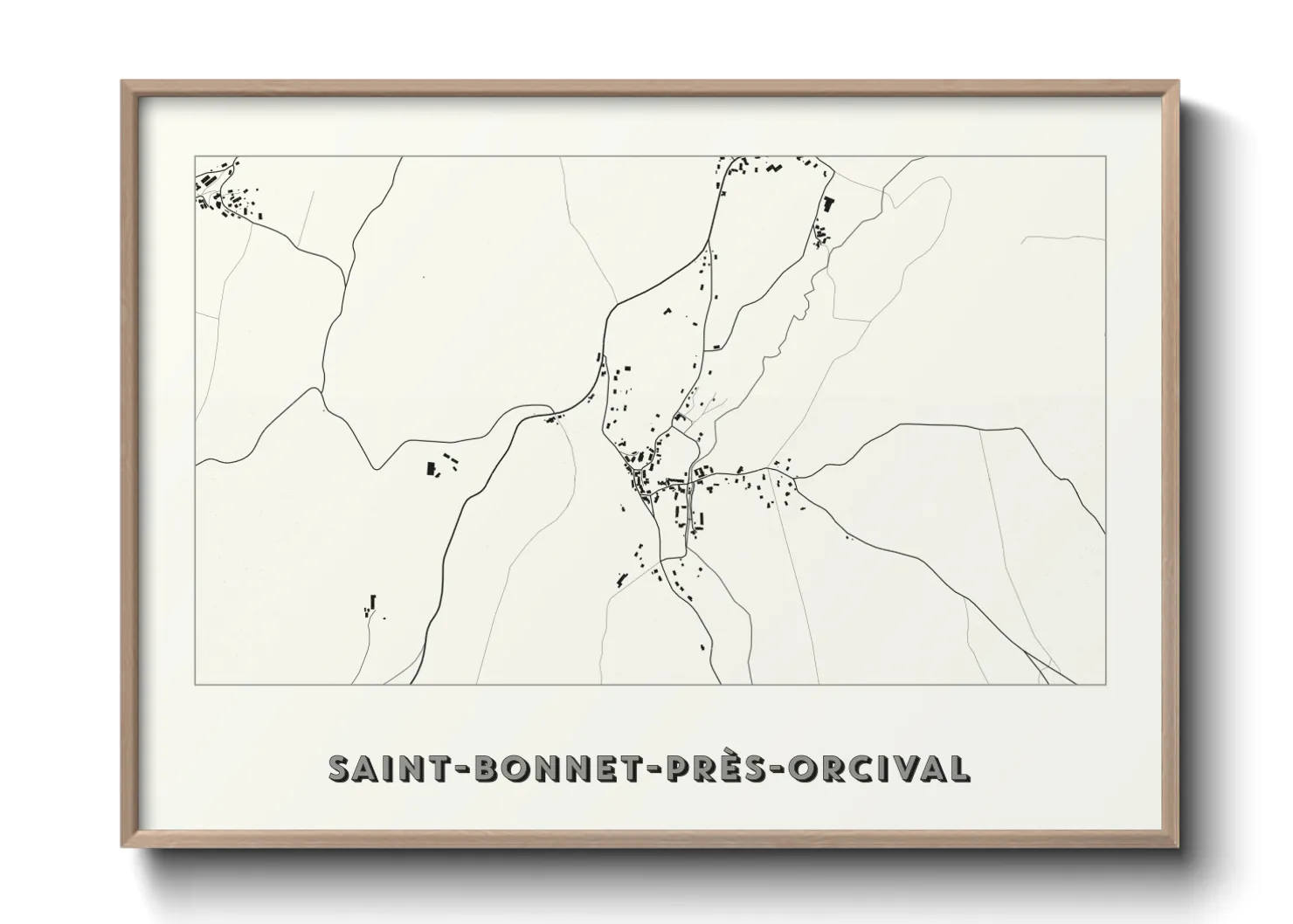 Une affiche de carte sur Saint-Bonnet-près-Orcival