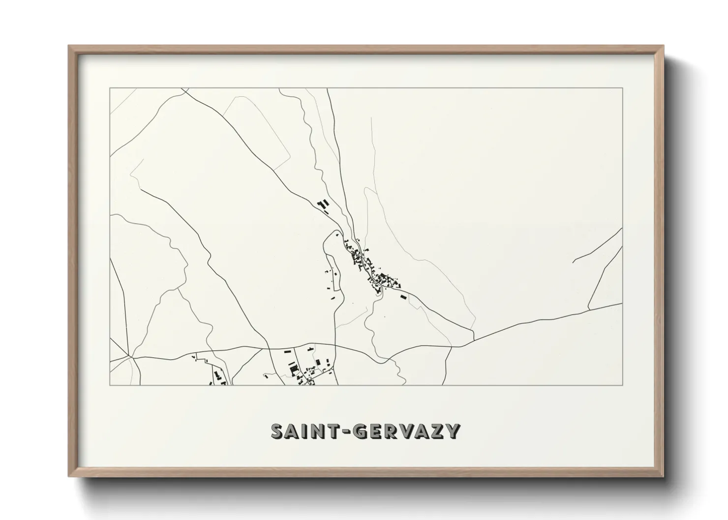 Une affiche de carte sur Saint-Gervazy