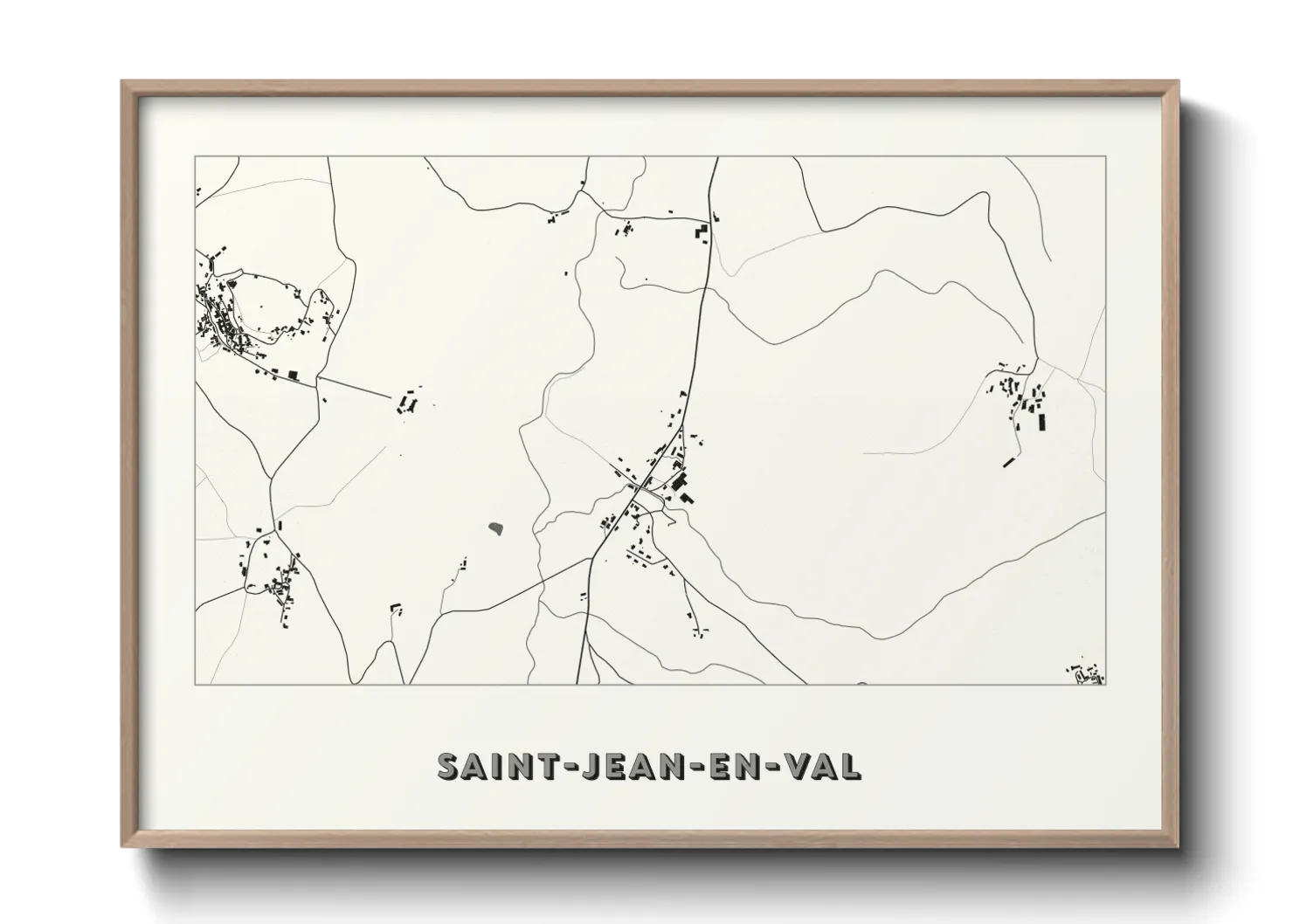 Une affiche de carte sur Saint-Jean-en-Val