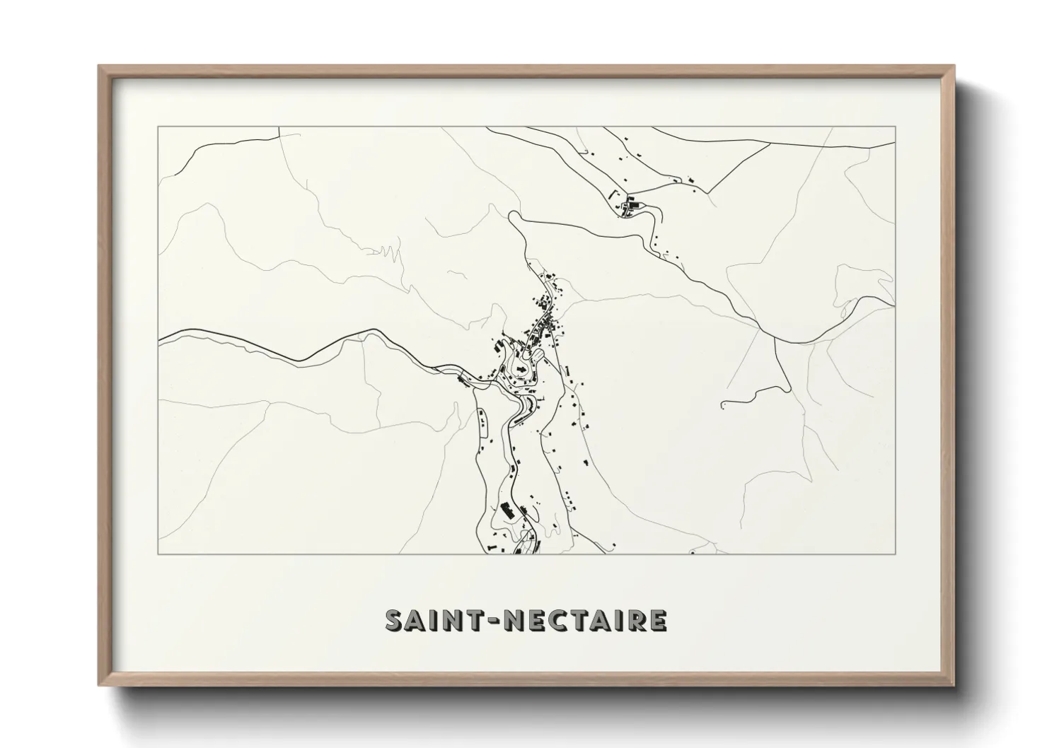 Une affiche de carte sur Saint-Nectaire
