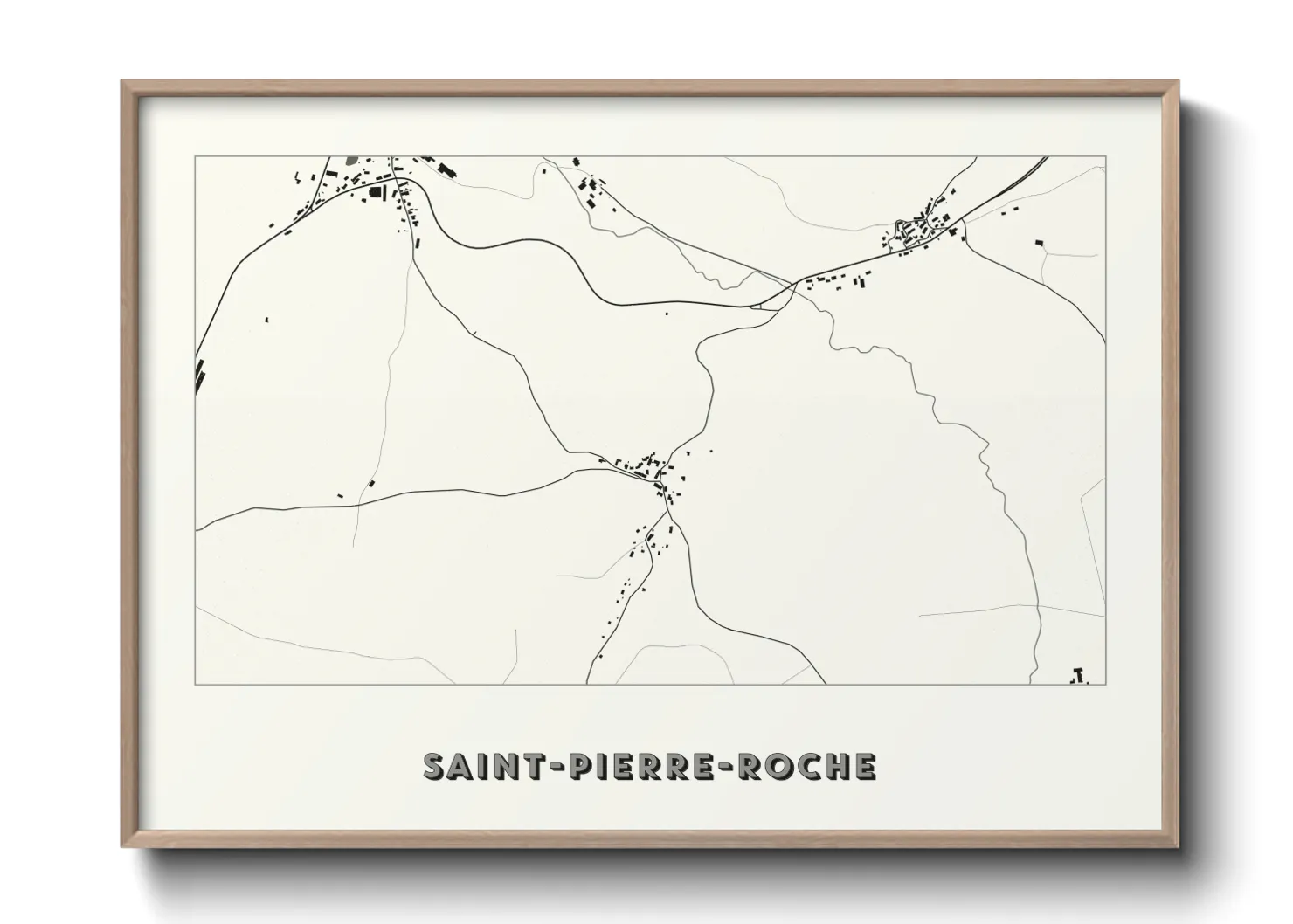 Une affiche de carte sur Saint-Pierre-Roche
