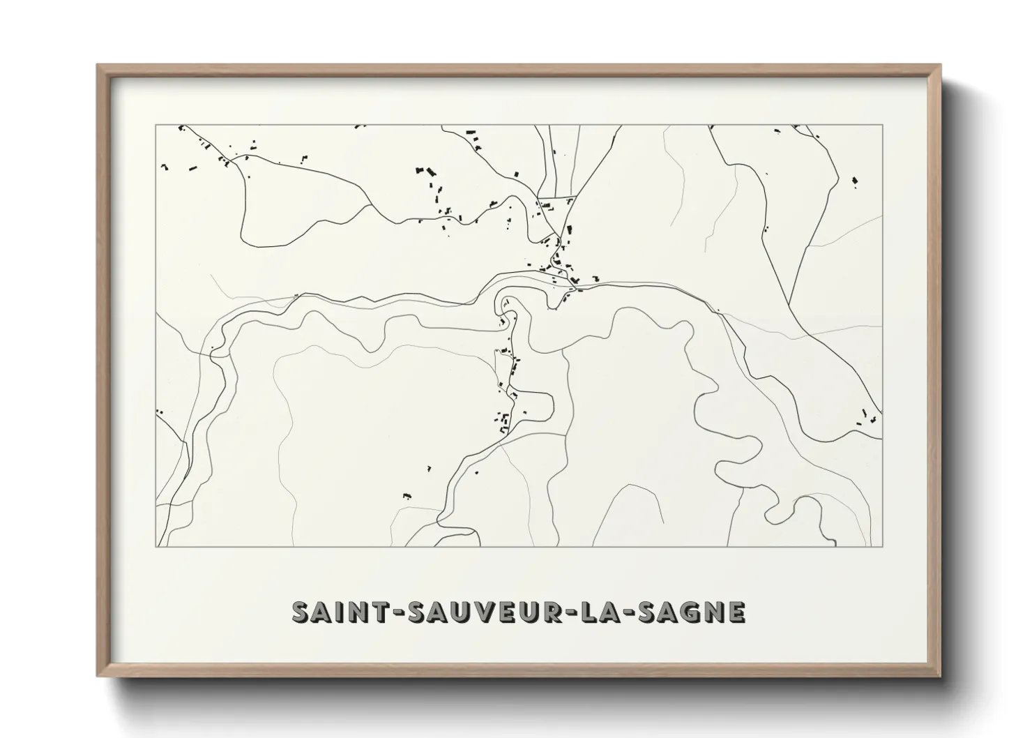 Une affiche de carte sur Saint-Sauveur-la-Sagne