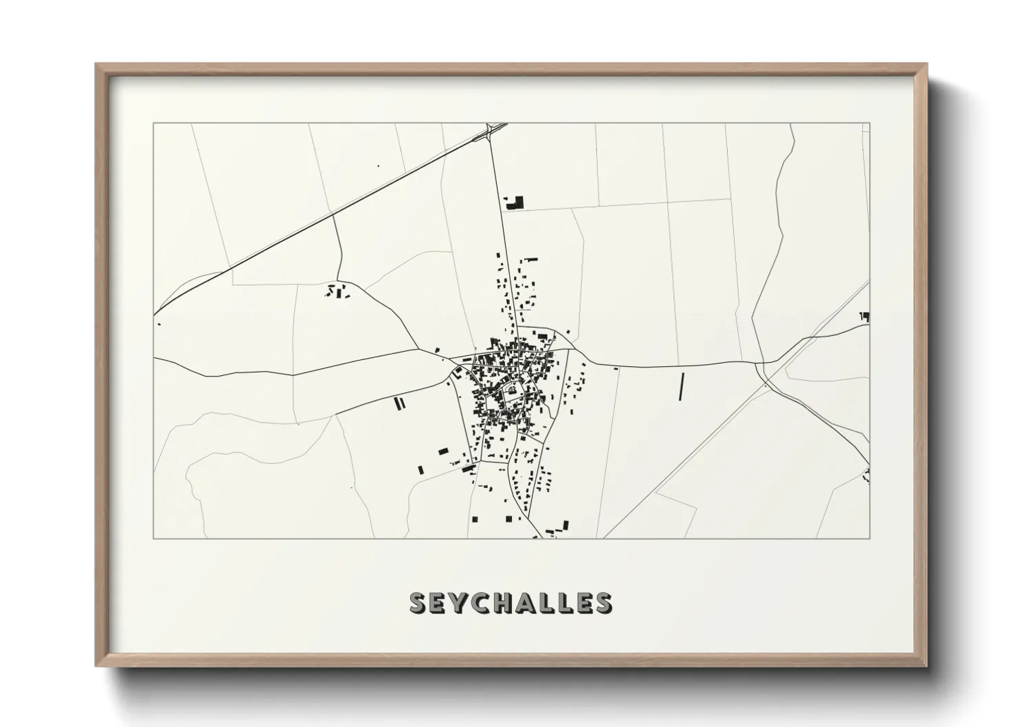 Une affiche de carte sur Seychalles