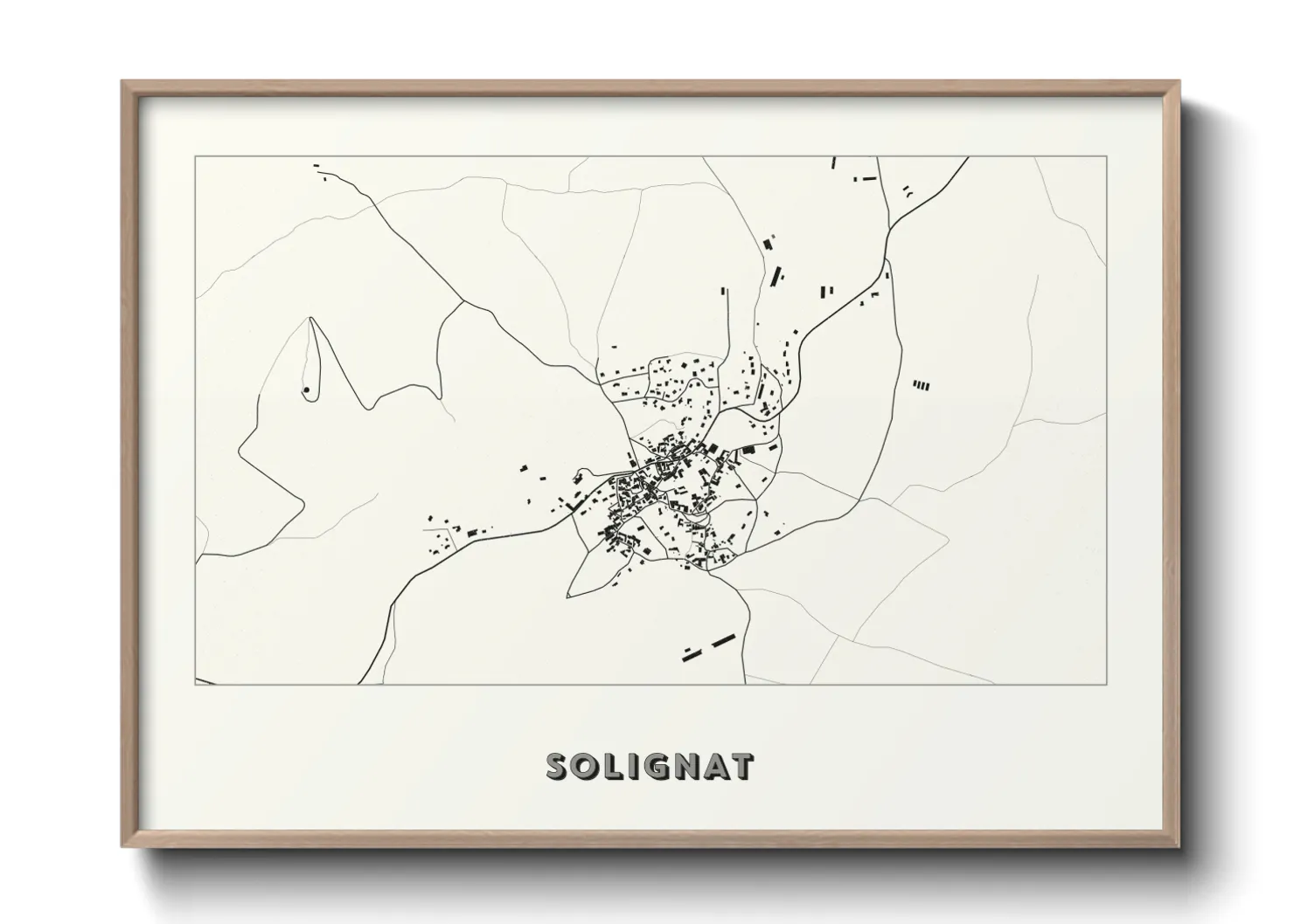 Une affiche de carte sur Solignat