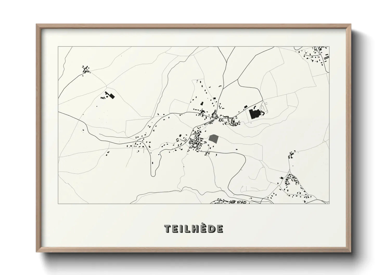 Une affiche de carte sur Teilhède