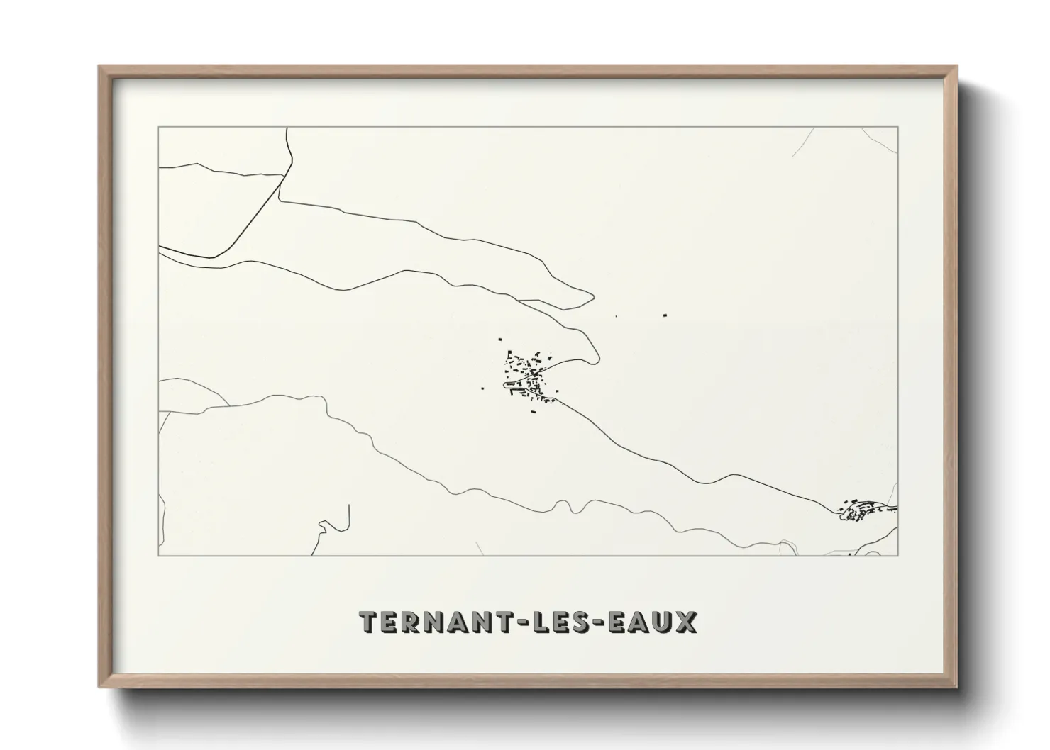 Une affiche de carte sur Ternant-les-Eaux