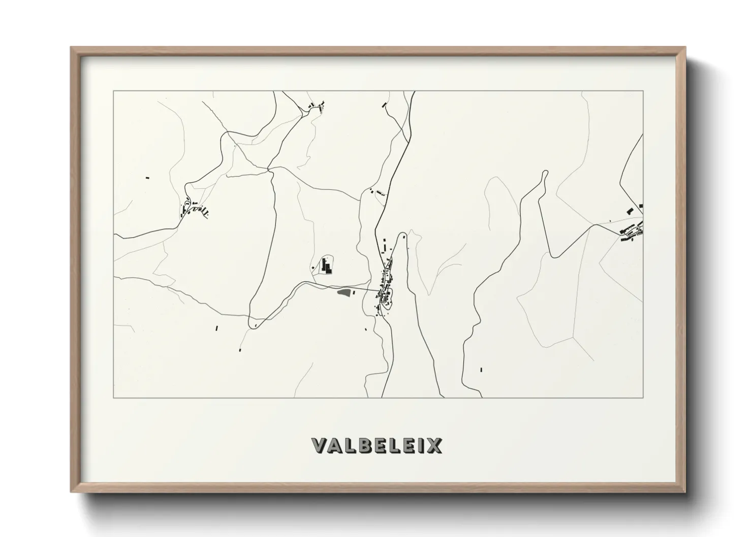 Une affiche de carte sur Valbeleix