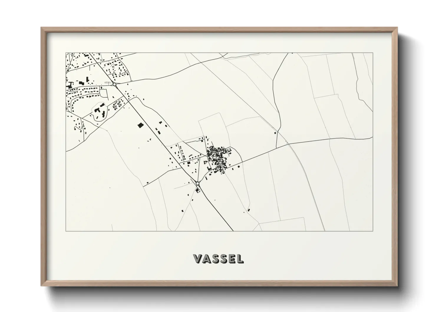 Une affiche de carte sur Vassel