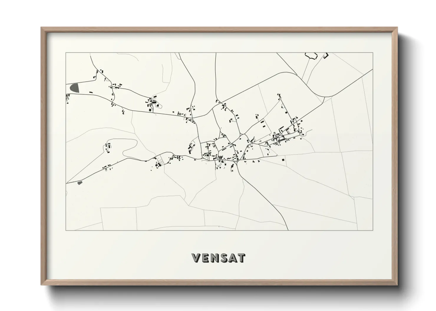 Une affiche de carte sur Vensat